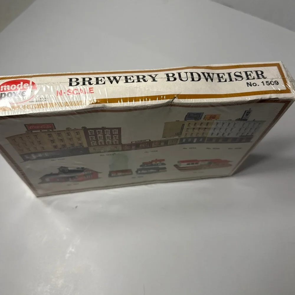 Model Power 1509 Budweiser Brewery N Scale Building Kit Sealed Vintage